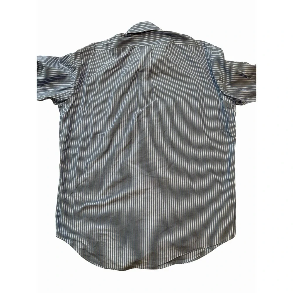 Ralph Lauren Golf Tilden Men's Size Medium Blue Yellow Striped Button Down Shirt